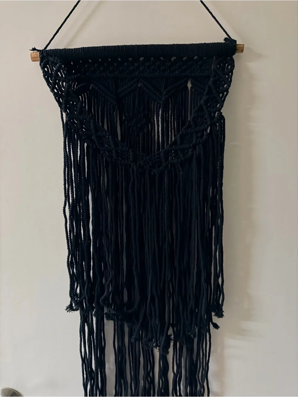 Black Macrame Wall Hanging